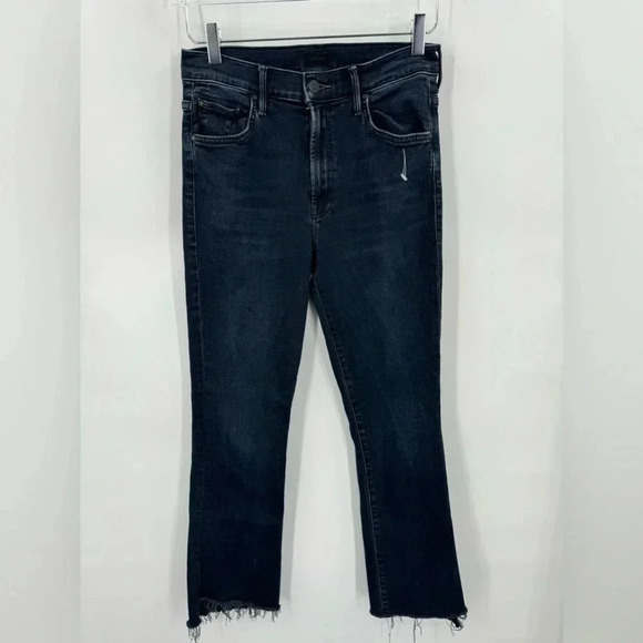 MOTHER | The Insider Crop Step Fray Jeans in Night in Paris Size 28 B1505 - Picture 3 of 7
